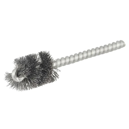 WEILER 3/4" Power Tube Brush, .006" Steel Wire Fill, 1" Brush Length 21076